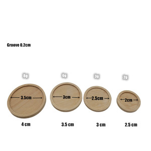 50pcs 2.5-4cm Polished <strong>Wooden</strong> Circular Gemstone Base with <strong>Inlaid</strong> Pendant Base Lovely Love Decorative Model - Product Image 4