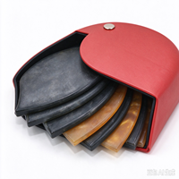 Coffret Cadeau Écologique Rigide Courbé Personnalisé avec Sous-Verres en Ardoise Premium, Boîte Rigide Rouge à Fermeture Magnétique, Lamination Mate, pour Entreprises