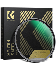 Filtre <span class=keywords><strong>Pro</strong></span>-<span class=keywords><strong>Mist</strong></span> noir K&F Concept 49-82 mm, 1 filtre à effets spéciaux, aspect cinématique, filtre à effet de diffusion noir pour objectif d'appareil photo - Product Image 1
