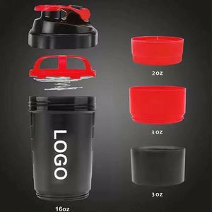 Botella Deportiva de Plástico de 500 ml, Libre de BPA, para Gimnasio, con Contenedor para Proteínas - Product Image 2