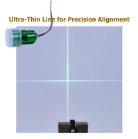 Module générateur de laser vert à ligne croisée CE RoHS 520nm 40mW pour positionnement industriel, alignement, découpe CNC du bois et de la pierre
