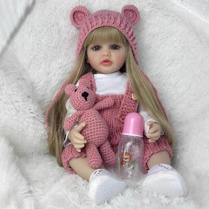 <span class=keywords><strong>Poupée</strong></span> Bébé Nouveau-Né <span class=keywords><strong>Reborn</strong></span> en Silicone de 24 Pouces, Réaliste, Corps en Tissu Grand, <span class=keywords><strong>Poupée</strong></span> de Tout-Petit pour Filles, Jouet Modèle de Mode - Product Image 1