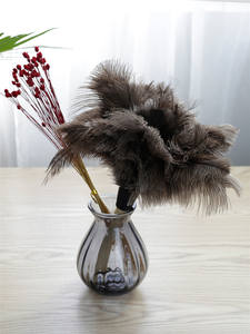 ريشة مصنع الجملة النعامة منفضة ريش مع الخشب مقبض قابل للغسل النعامة منفضة ريش - Product Image 4