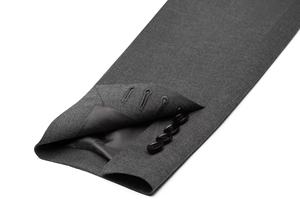 Tailor MTM Made 2 piezas trajes de hombre gris Formal boda trajes de un solo pecho para hombres mejor Blazer novio esmoquin - Product Image 3