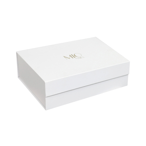 Caja Rígida Blanca de Lujo con Base Rosa Pálido y Marca Personalizada "MIO" OEM ODM Empaque de Alta Gama para Accesorios de Belleza y Moda - Product Image 3