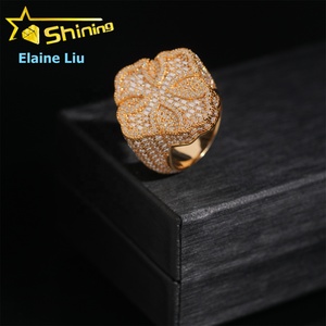 Iced Out Sterling <strong>Silver</strong> 925 Custom Hip Hop Jewelry VVS Moissanite Diamond <strong>Cross</strong> <strong>Ring</strong> - Product Image 5