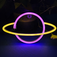 Enseigne néon LED Planète Lune Étoile Nuage Décoration Murale pour Chambre Fête Mariage Bar Maison Magasin Art Décoration Éclairage
