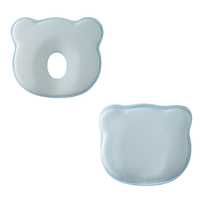 Oreiller de lit pour bébé nouveau-né en mousse à mémoire de forme super douce fait à la main en gros, forme d'ours, appui-tête solide, amovible, lavable, tricoté