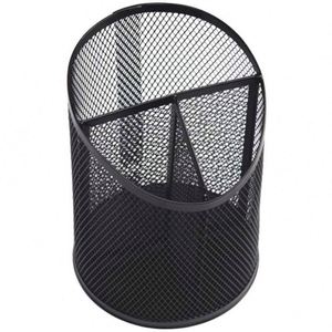 Hot Sale 3 Compartments Desktop Wire Metal Mesh Black Pen Pencil Holder for Office and School Wireless <b>Charger</b> with Pen Holder - Product Image 1