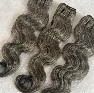 Ombre Remy Mechanism of the Weft Human Hair Weft Grey Hair Extension Piano Silver Brazilian Hair No Tangle