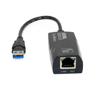 Logo Kustom USB 3.0 Ke RJ45 Kartu LAN USB 3.0 Ke Gigabit Ethernet Adapter Plug & Play