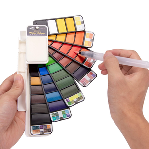 18/25/33/42 ensemble de peinture à l'<span class=keywords><strong>aquarelle</strong></span> solide portable avec stylo pinceau à eau pour <span class=keywords><strong>croquis</strong></span> en plein air art papeterie peinture à l'<span class=keywords><strong>aquarelle</strong></span> - Product Image 4