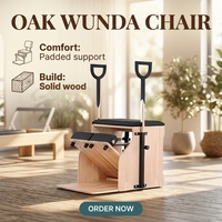 Chaise Wunda en bois de chêne MJD, équipement durable, réglable et portable pour studio de Pilates et fitness à domicile
