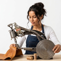 Machine à coudre industrielle automatique à grande vitesse pour la réparation de semelles de chaussures 220V Garantie 1 an