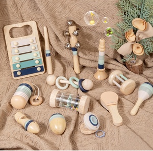 Offre Spéciale : Ensemble d'Instruments de Musique en Bois Colorés – Jouets en Bois Xylophone, Castagnettes, Maracas, Hochet – Lot de 12 Pièces - Product Image 3