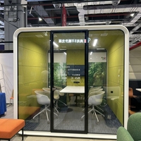 Cabine insonorisée professionnelle 35 dB, réduction du bruit, cabine téléphonique de bureau, système de ventilation avec éclairage LED, pour immeuble de bureaux, entrepôt