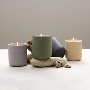 Ventes en gros de gobelets à bougies en ciment corail vides pour bougies parfumées, personnalisation du logo, pot à bougies en ciment avec couvercle - Product Image 3