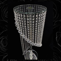 Chandelier de support de fleurs en cristal personnalisable de 90 cm de haut centre de table de mariage élégant
