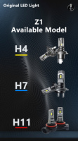 Ampoules de phares LED pour mini-voiture 12V 35W 3500LM, Plug and Play, H1 9005 9006 H4 H7 H11