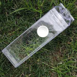 Bouteille de lait en plastique transparente PS acrylique 500ml 1000ml, à boire directement, anti-fuite, compatible lave-vaisselle et eau bouillante - Product Image 5