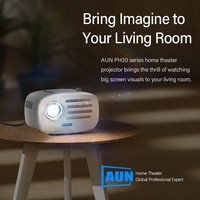 Prix usine AUN PH30S 2.7 pouces 150 Lumens 1280x720P Android 9.0 LED Mini projecteur
