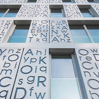 Panneaux de façade décoratifs en aluminium perforé, revêtement mural en métal découpé au laser pour appartements, hôtels et décoration extérieure de bâtiments