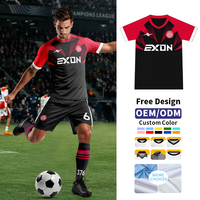 Maillot de football personnalisé par sublimation avec tissu respirant pour équipe, club, vente en gros