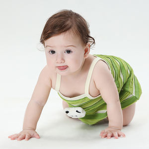 TONWHAR-<span class=keywords><strong>Combinaison</strong></span> sans manches en coton avec fermeture à bouton pression pour bébé - Product Image 2