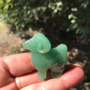 Figuras <span class=keywords><strong>de</strong></span> Animales Talladas en Cristal <span class=keywords><strong>de</strong></span> Cuarzo <span class=keywords><strong>de</strong></span> 35 mm, Mezcla Natural <span class=keywords><strong>de</strong></span> Colores, Cabras Talladas con Cuernos, para Regalo - Product Image 2