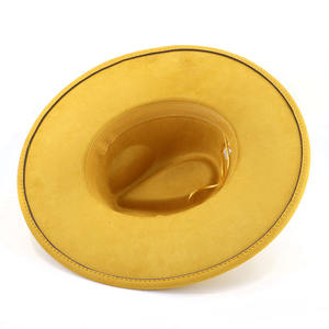 Chapeaux Fedora en daim décontractés à large bord pour femmes et hommes, 100% polyester, vierges, pour <span class=keywords><strong>les</strong></span> fêtes en plein air, l'église, <span class=keywords><strong>les</strong></span> chapeaux Panama - Product Image 6