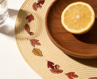 Set de table rectangulaire en tissu PP écologique, tissé à la main, brodé, en herbe de papier, populaire pour la maison, la salle à manger, Europe, Amérique, échantillon gratuit