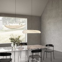 Décoration de maison Design minimaliste suspension en soie cuisine Led lampe suspendue intérieur grand tissu nordique lustre moderne