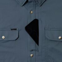 Camisa de pesca perforada, impermeable, con estampado integral de peces, de bajo MOQ, con botones, estilo vaquero, de la marca Brandsun.