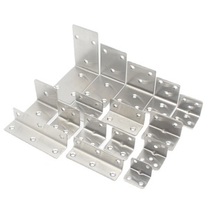 Support triangulaire en acier inoxydable, épaisseur 3 mm, 6 trous, support à angle droit pour fixation renforcée de porte-fenêtre - Product Image 5