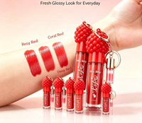 Nouveau Gloss à Lèvres Fruité Brillant Porte-clés Végétalien Hydratant Repulpant à Effet Changeant Marque Privée Cadeau de Noël pour Femme
