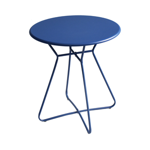 Tavolino rotondo <span class=keywords><strong>in</strong></span> metallo da 17,72 pollici, elegante tavolino da banchetto con cuscino <span class=keywords><strong>in</strong></span> <span class=keywords><strong>plastica</strong></span> per uso interno ed esterno - Product Image 1
