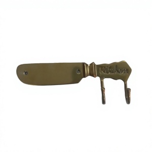 Gold Plated Knife <b>Hooks</b> & <b>Rail</b> Kitchen Mounted <b>Hook</b> With 2 Holders Hot Selling Multifunctional <b>Hook</b> for Home Decoration - Product Image 1