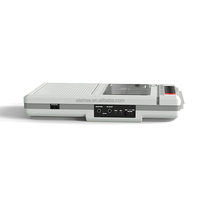 Lecteur de cassettes et de disques vinyles portable QFX Retro-39 argenté avec lecteur MP3 et lecteur USB