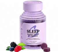 Gummies pour le sommeil avec 5 mg de mélatonine, baies d'églantier, magnésium, L-théanine, camomille et lavande, aide au sommeil nocturne sans médicaments