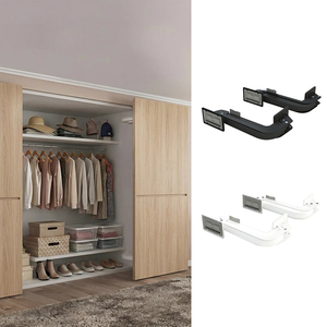 Armoire intérieure meubles de chambre à coucher armoire à fermeture en douceur armoire moderne pliante plate <span class=keywords><strong>coulissante</strong></span> robuste bus latéral longue <span class=keywords><strong>charnière</strong></span> de porte - Product Image 1