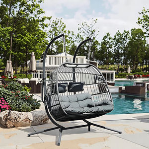 Cesta colgante doble individual desmontable plegable silla Interior Exterior columpio balcón <span class=keywords><strong>cuna</strong></span> diseño de <span class=keywords><strong>nido</strong></span> - Product Image 4