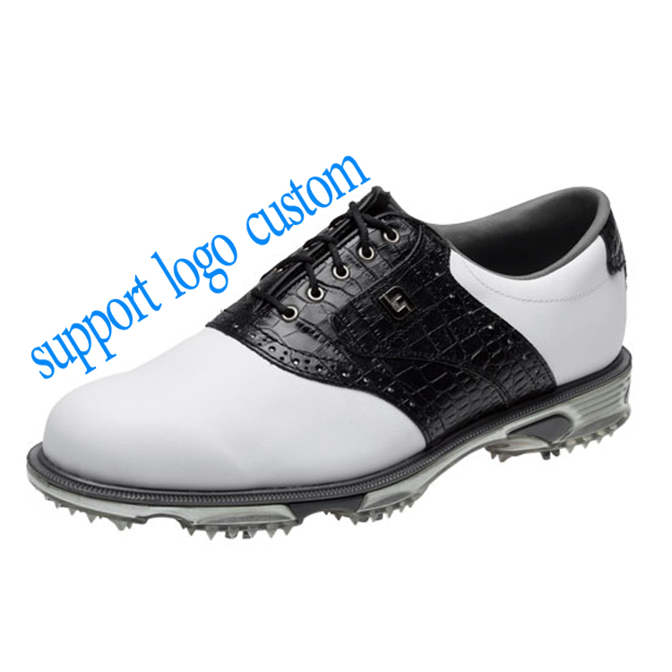 Custom Fashion Rubber Sole Golf Shoes Waterproof PU Upper Golf Shoes for Men