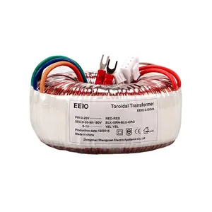 EEIO pabrik penjualan laris isolasi 30w 50w 100w 200w 300w 600w AC 24V cincin lilitan ganda transformator Toroidal daya penuh