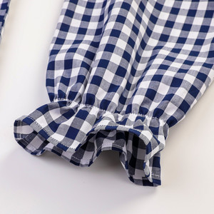 Camicie <span class=keywords><strong>a</strong></span> maniche lunghe da donna Plaid Button Down camicetta floreale arruffata top - Product Image 4