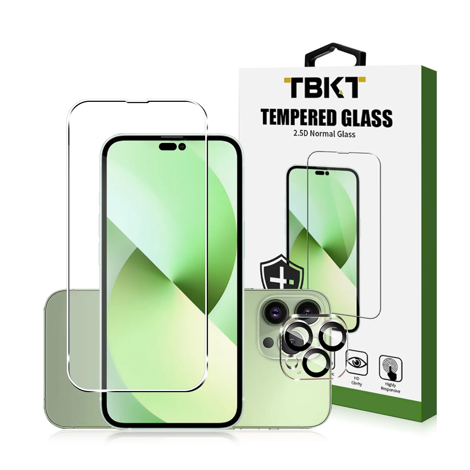 2022 Neuestes Produkt 2.5D 0.33Mm Dicke HD Klares mobiles gehärtetes Glas für Iphone 14 11 12 13 Series