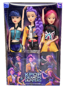 Thợ Săn Quỷ K-POP sưu tập hình-Mô hình toàn thân 11.5 inch với 12 khớp, bao gồm thẻ, bộ 3 búp bê - Product Image 4
