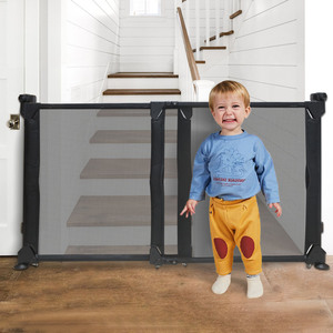 Barrière <span class=keywords><strong>de</strong></span> sécurité pour bébé en maille métallique pliable multifonctionnelle Protection <span class=keywords><strong>de</strong></span> porte anti-enfants pour la maison Barrière <span class=keywords><strong>de</strong></span> sécurité pour les escaliers <span class=keywords><strong>de</strong></span> la maison - Product Image 2