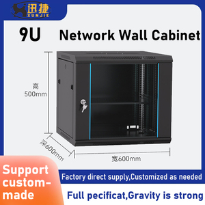 OEM 19 \ "treo tường Mạng Thùng tùy chỉnh 9U Công suất máy chủ <span class=keywords><strong>Rack</strong></span> cho dân dụng xây dựng dự án trung tâm dữ liệu bán buôn - Product Image 2