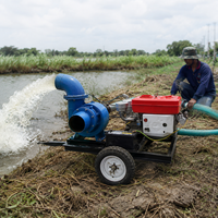 Pompe centrifuge à courroie en fonte robuste à haut débit avec poulie pour l'irrigation agricole et l'utilisation industrielle