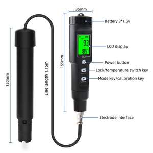 2025 Melhor Dissolvido Medidor De Oxigênio DO Medidor com Backlit Impermeável <span class=keywords><strong>Digital</strong></span> Dissolvido Oxigênio Temp Medidor para Aquário Fish Tank - Product Image 3